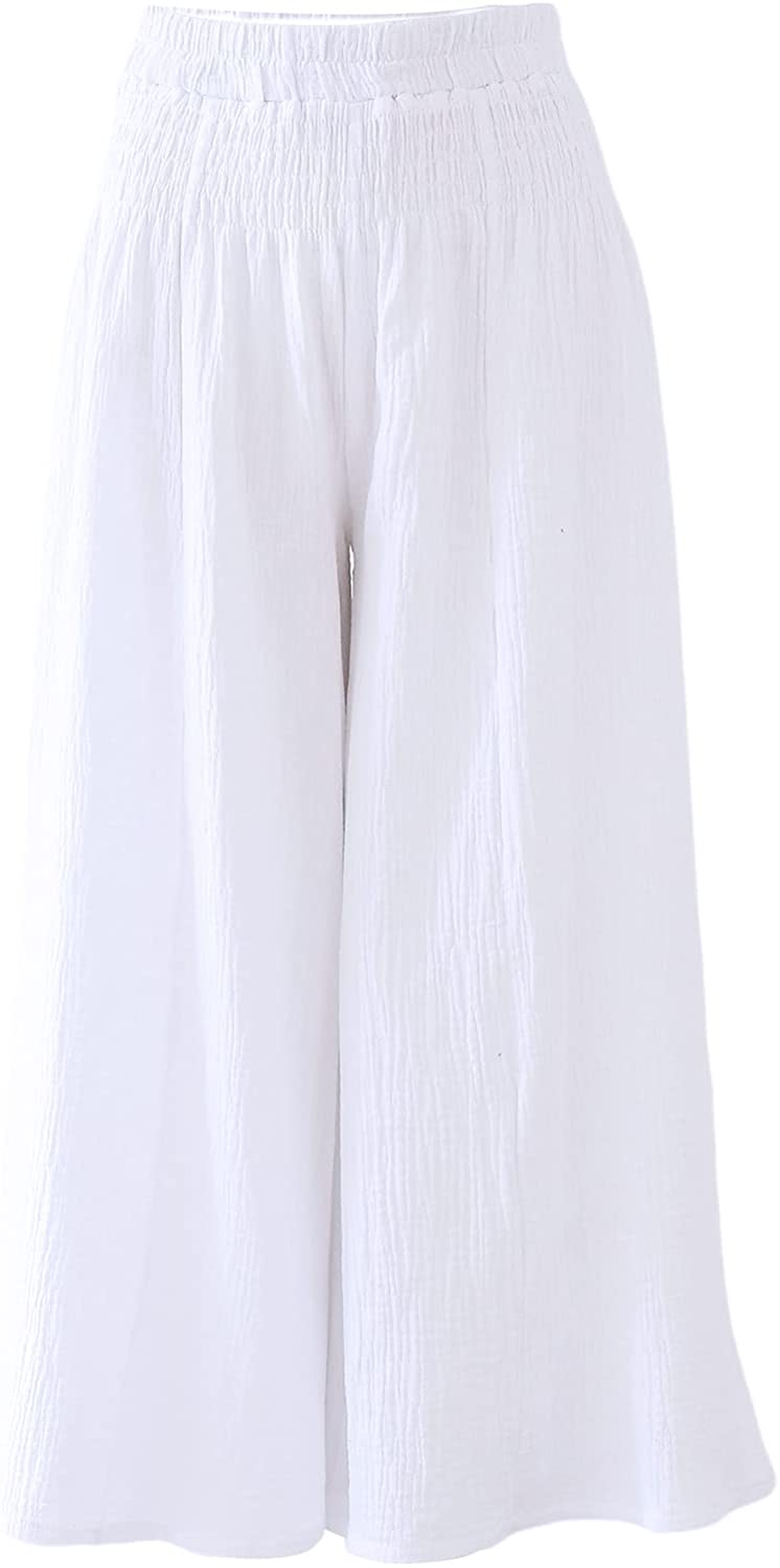 Amazhiyu Womens Wide Leg Flowy Palazzo