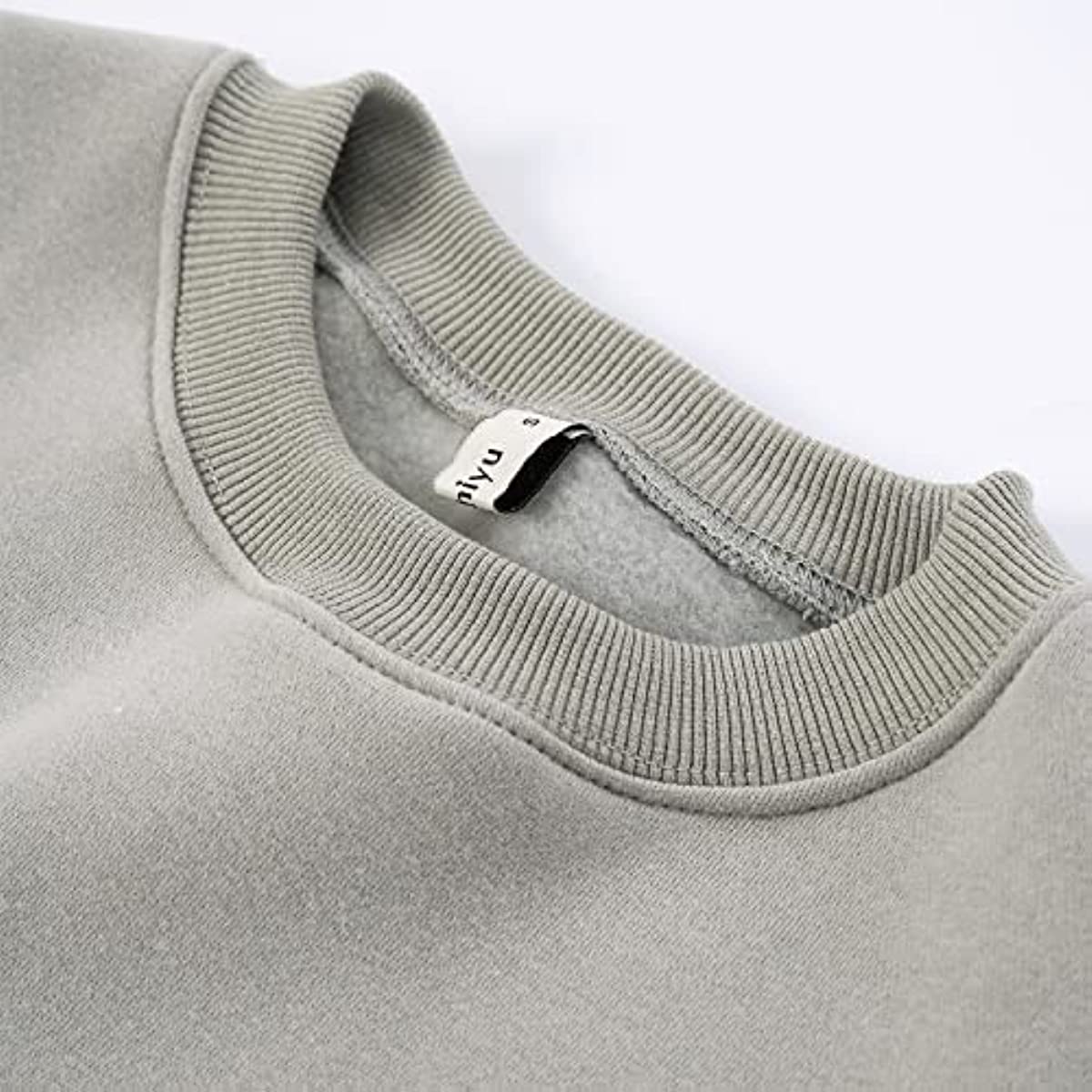 Amazhiyu Women' s Fleece Pullover Cropped Sweatshirt