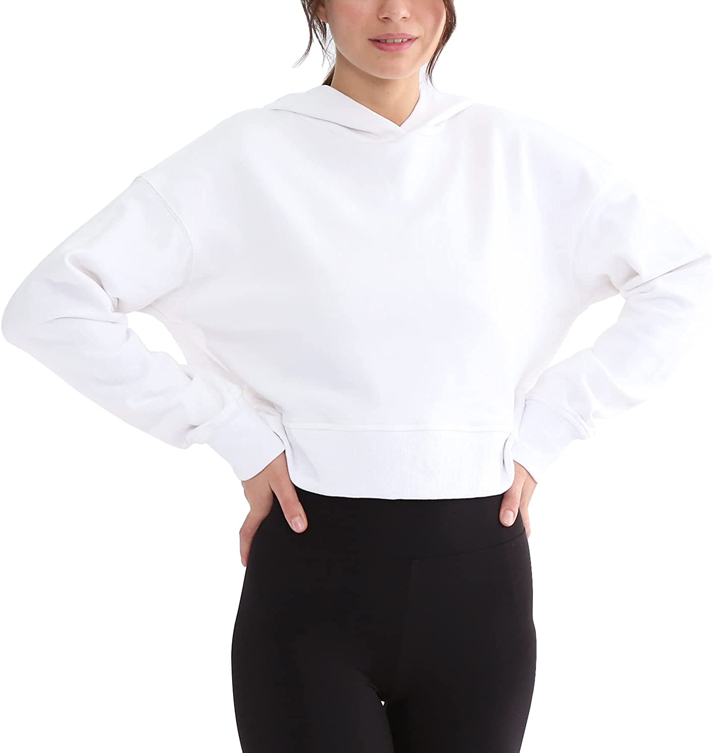 Amazhiyu Women’s Cropped Hoodie with Hood