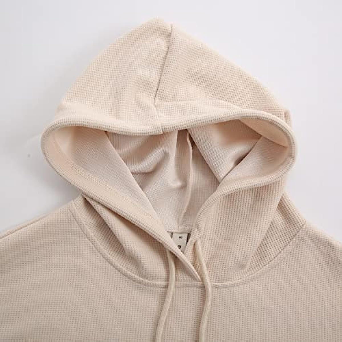 Amazhiyu Womens Waffle Knit Cropped Hoodie