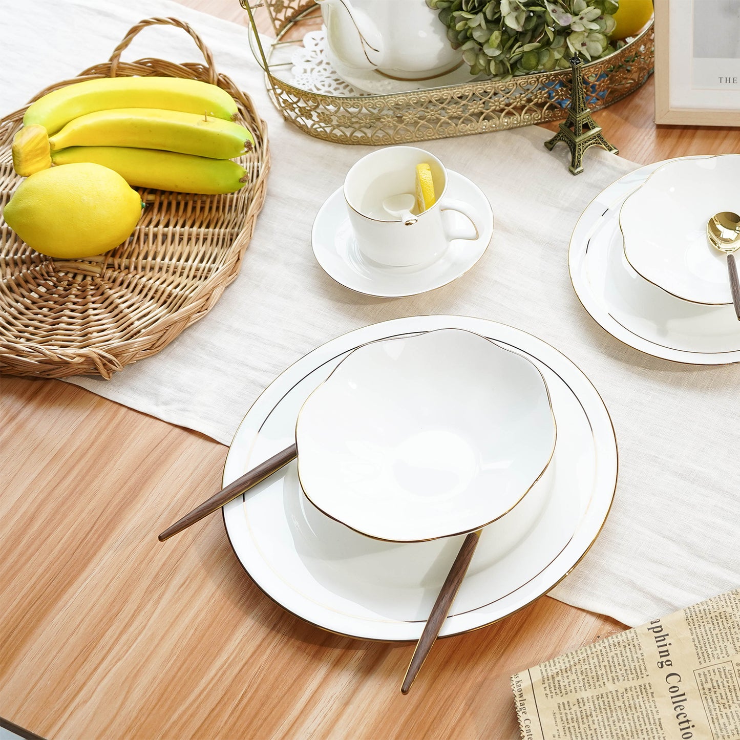 Amazhiyu Linen Table Runner for Dinner Dining Office Kitchen Table