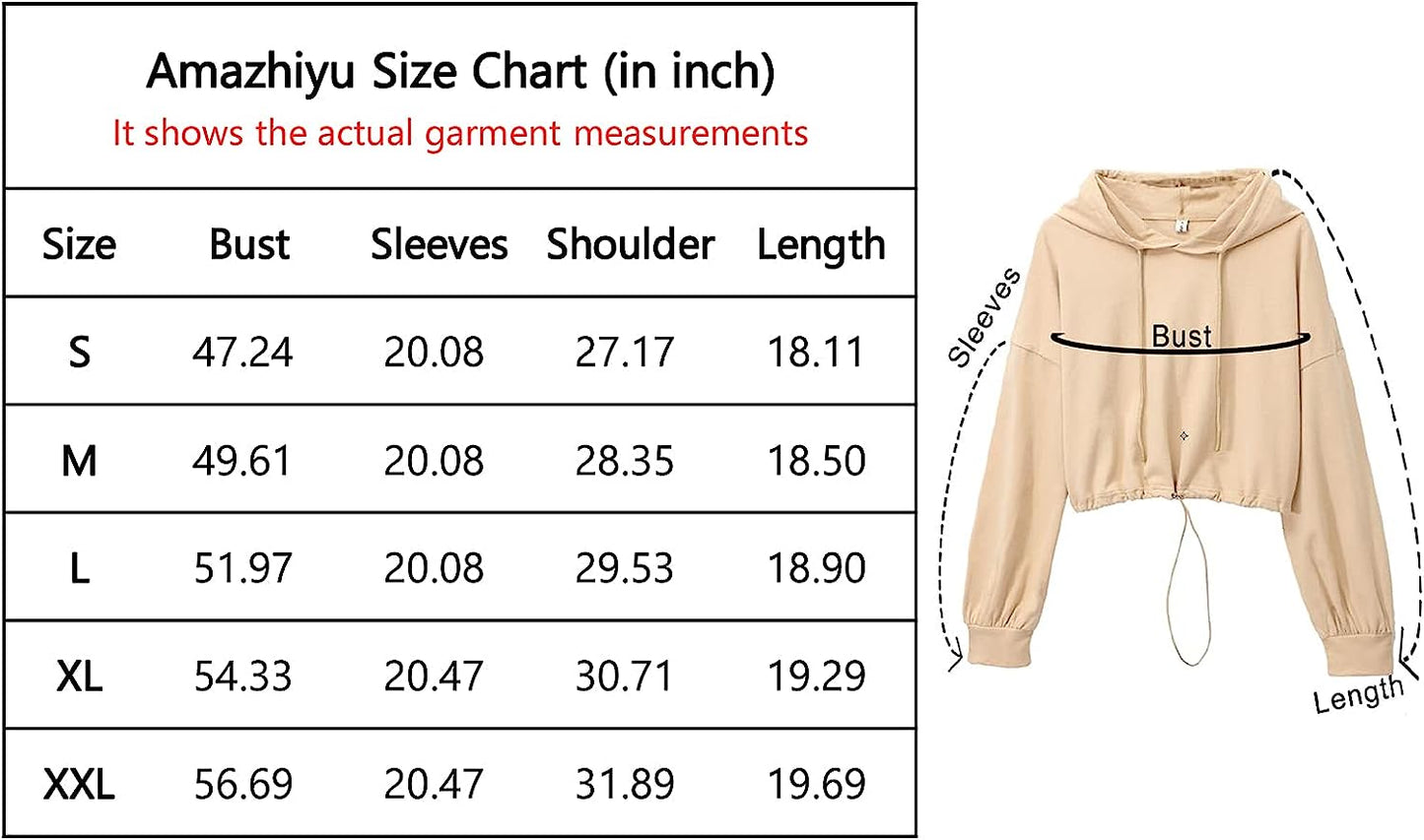 Amazhiyu Womens Waffle Knit Cropped Hoodie