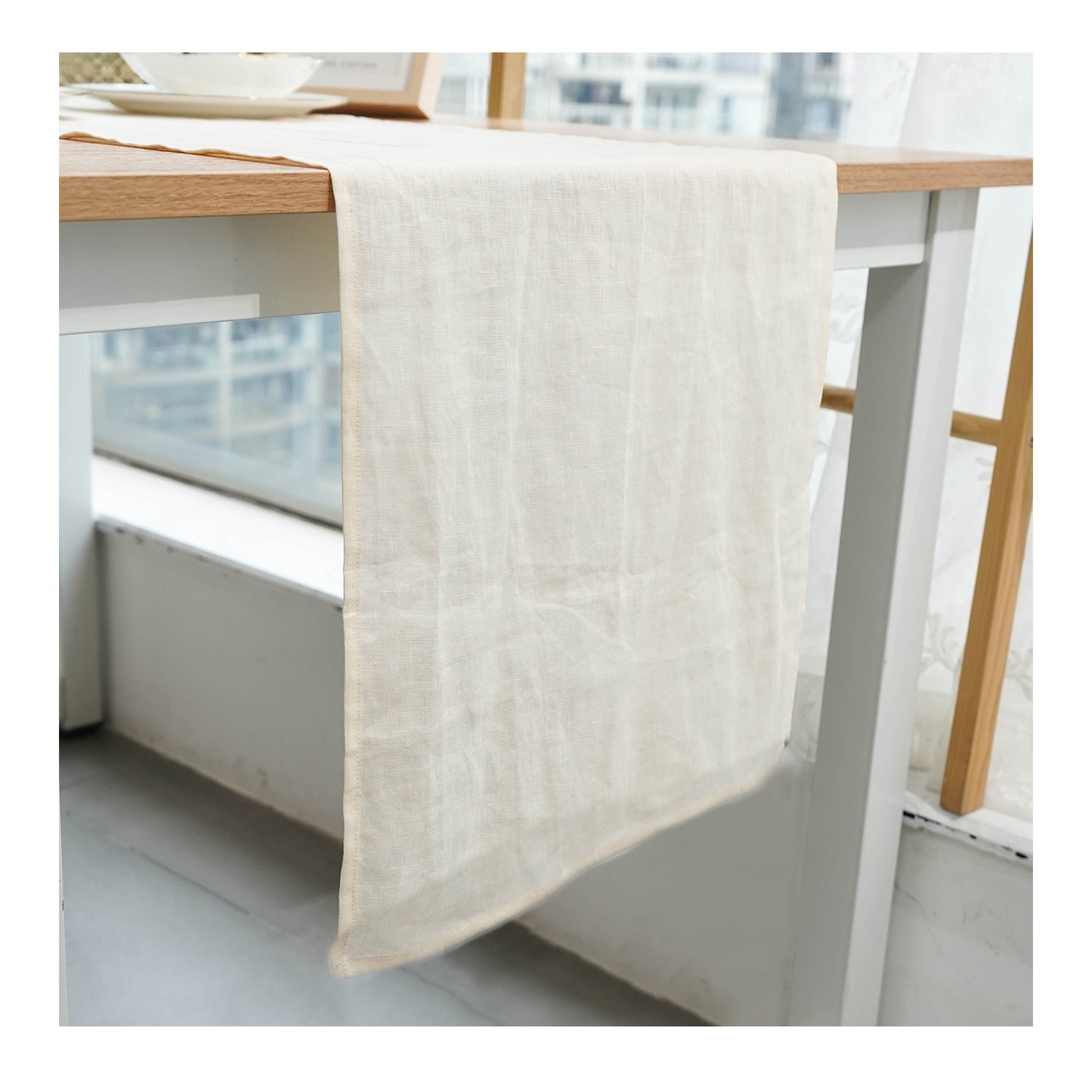 Amazhiyu Linen Table Runner for Dinner Dining Office Kitchen Table