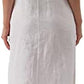 Pure Linen V Neck Midi Spaghetti Strap Slip Dress