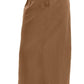 Women's Linen High Waisted Split Raw Hem A-Line Midi Skirts