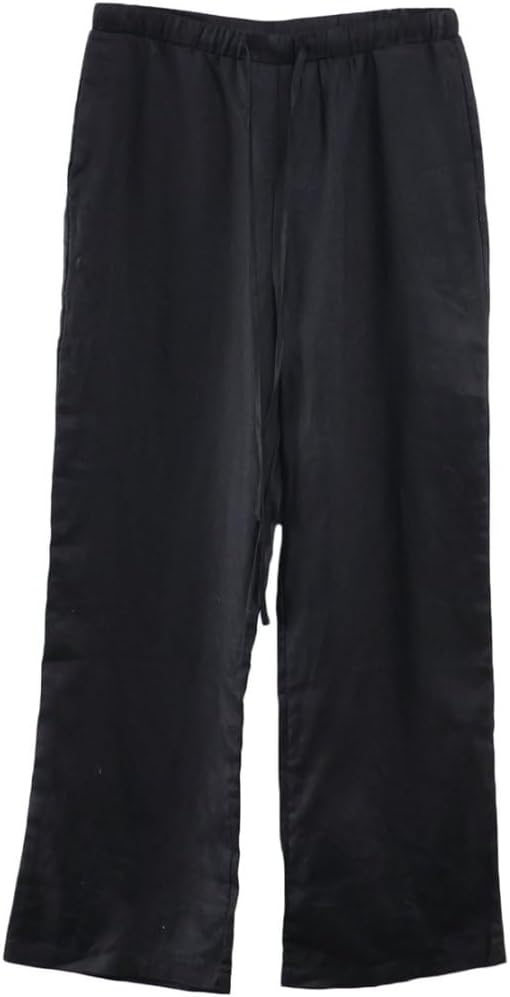 Men's 100% Linen Elastic Drawstring Pants