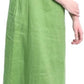 Women's 100% Linen Sleevelesss Maxi Dresses with Flower Belt