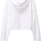 Women's Fleece Drawstring Cropped Hoodies with Hooded