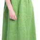 Women's 100% Linen Sleevelesss Maxi Dresses with Flower Belt