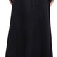 Women's 100% Linen A-line Maxi Skirt with Matching Belt