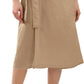 Women's 100% Linen Beach Midi Side Wrap Slit Skirt