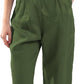 Pure Linen Summer Front Tie Jumpsuits with Pockets