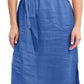 Women's 100% Linen Banded Collar Button Midi Dresses with Slits
