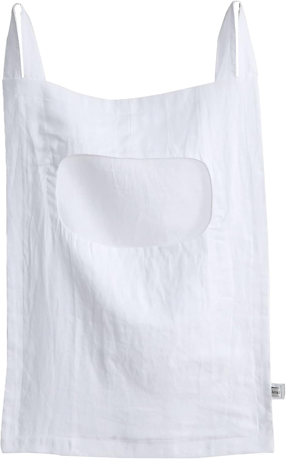 100% Linen Door Hanging Laundry Hamper Bag, 19x27 Inches (Linen)