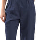 Pure Linen Summer Front Tie Jumpsuits with Pockets