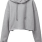 Women's Fleece Drawstring Cropped Hoodies with Hooded