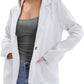 Women's 100% Linen Notched Button Blazer Jackets