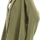 Women's Cotton Gauze Draped Open Asymmetric Cardigan