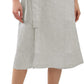 Women's 100% Linen Beach Midi Side Wrap Slit Skirt