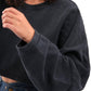 Women's Acid Washed High Cropped Sweatshirt