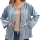Women's 100% Linen 3/4 Sleeve Button Up Cardigan