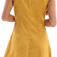 Women's 100% Linen Square Neck Sleeveless Mini Tank Dresses