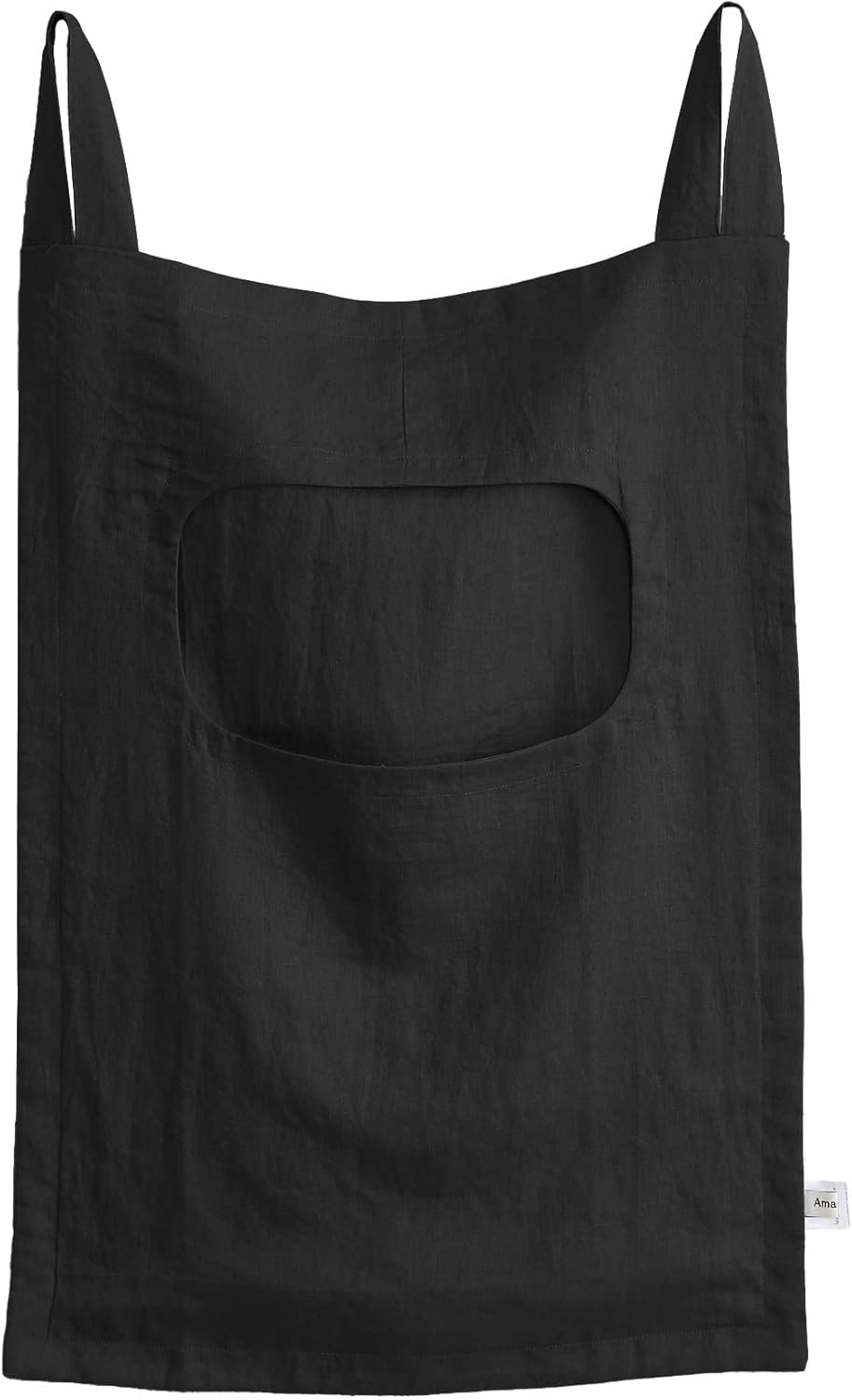 100% Linen Door Hanging Laundry Hamper Bag, 19x27 Inches (Linen)