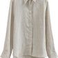 Women' s 100% Linen Button Down Shirt