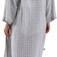 Women's Cotton Gauze Lightweight Plaid Kimono Bath Robe