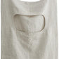 100% Linen Door Hanging Laundry Hamper Bag, 19x27 Inches (Linen)