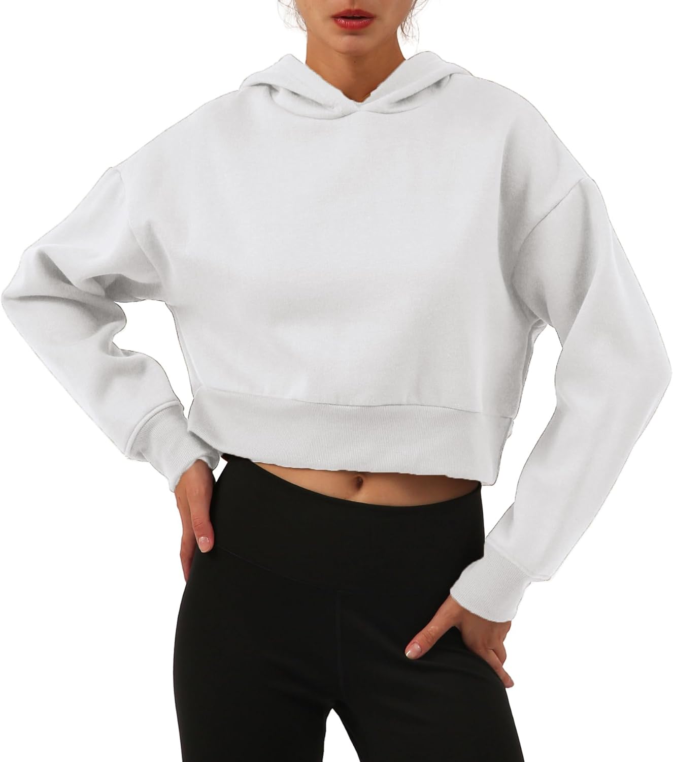 Amazhiyu Women’s Fleece Cropped Hoodies