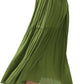 Women's Pleated A Line Flowy Midi Skirt