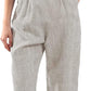 Pure Linen Summer Front Tie Jumpsuits with Pockets