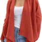 Women's 100% Linen Draped Open Asymmetric Cardigan