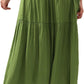 Women's Pleated A Line Flowy Midi Skirt