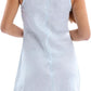 Women's 100% Linen Sleevelesss Crew Neck Mini Dresses