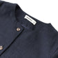 Women's Linen Round Neck Button Up Blazers