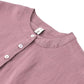 Women's 100% Linen Banded Collar Button Midi Dresses with Slits