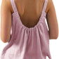 Women's 100% Linen Square Neck Sleeveless Tank Tops