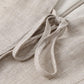 Women's 100% Linen V Neck Tie Front Sleeveless Mini Tank Dress
