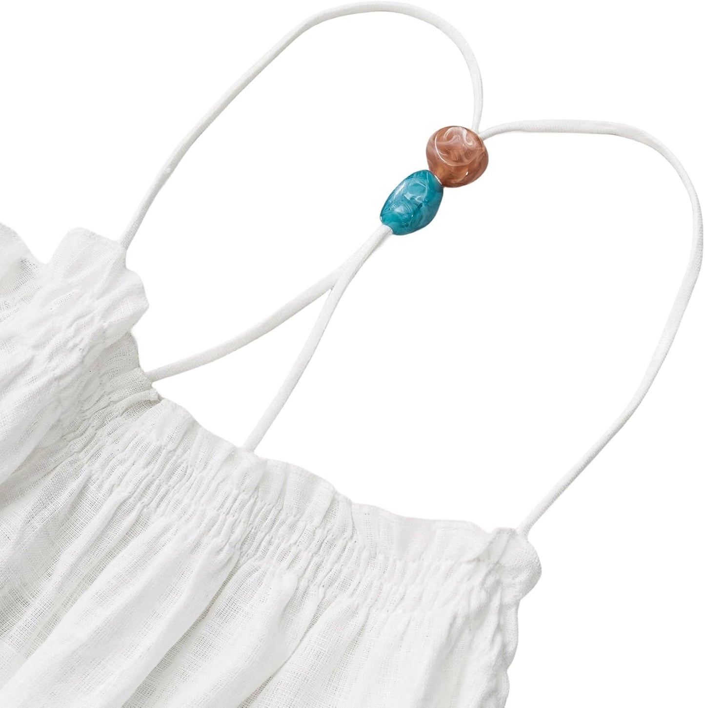 Women's 100% Linen Self-tie Halter Cami Tops