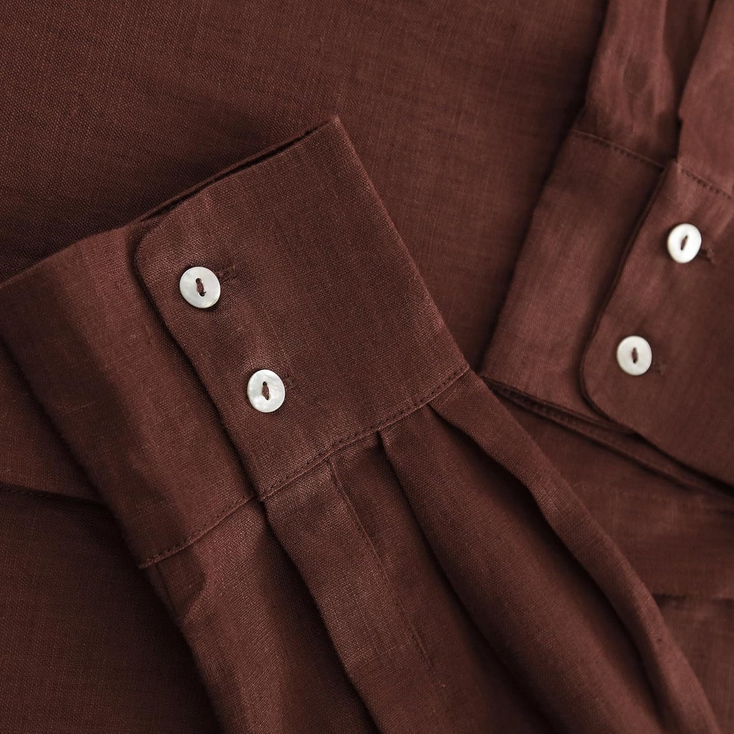 Women' s 100% Linen Button Down Shirt