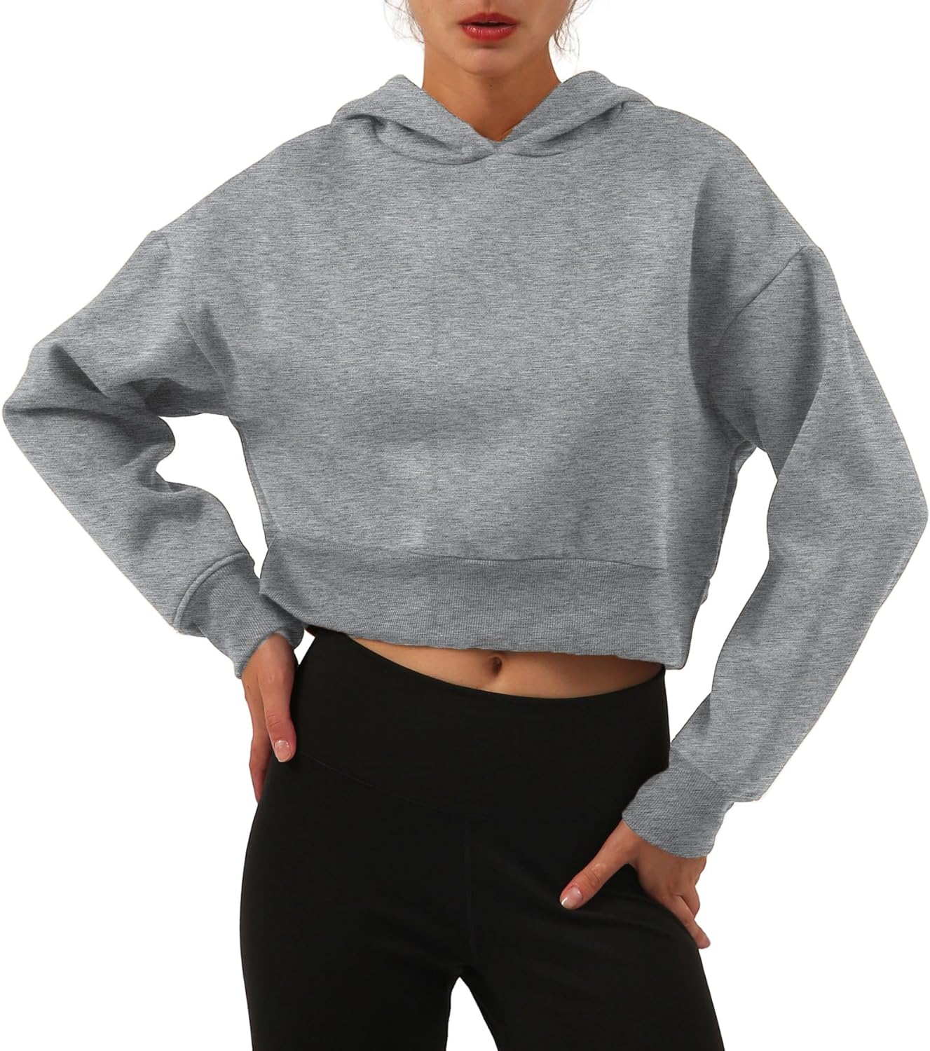 Amazhiyu Women’s Fleece Cropped Hoodies