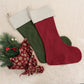 100% Linen Christmas Stockings for Stairs Fireplace Xmas Home Decor Set of 2