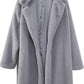 Women's Faux Fur Longline Long Duster Coat
