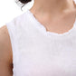 Womens 100% Linen Scoop Neck Sleeveless Tank Tops