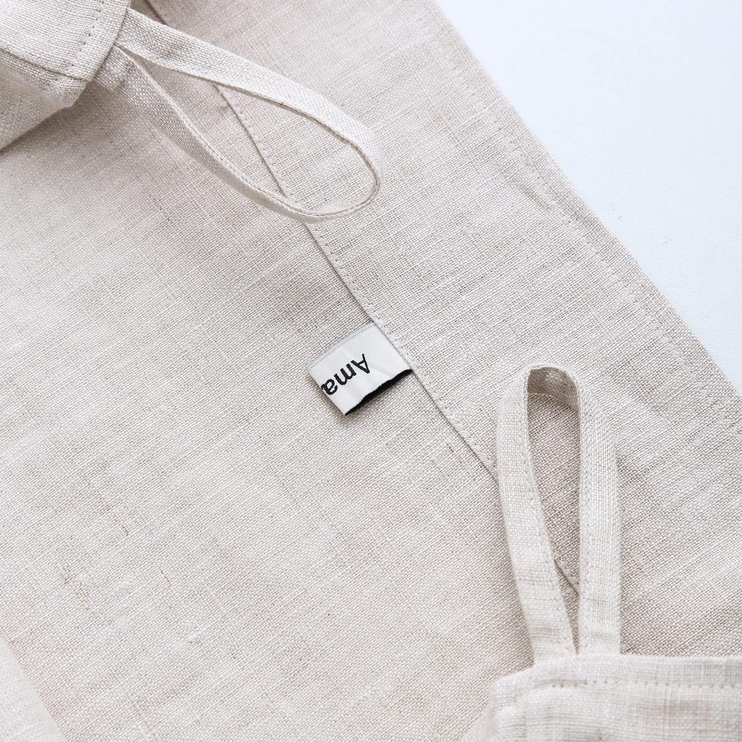 100% Linen Over The Door Laundry Hanging Hamper Bag