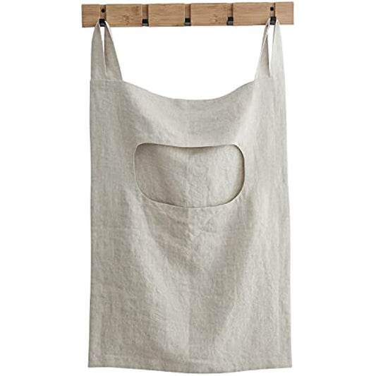 Amazhiyu Pure Linen Door Hanging Laundry Hamper