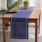 Amazhiyu 100% Linen Striped Border Dinner Napkins, Placemats, Table Runner