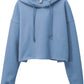 Amazhiyu Women's Fleece Cropped Hoodies Sweatshirt with Hooded